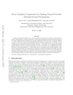 Exact Gradient Computation for Spiking Neural Networks Through Forward
  Propagation