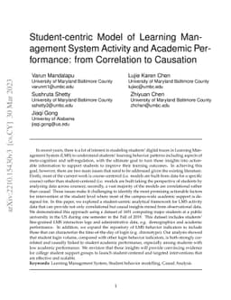 Student-centric Model of Learning Management System Activity and
  Academic Performance: from Correlation to Causation