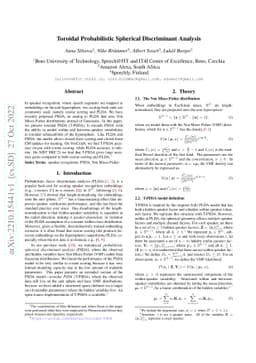 Toroidal Probabilistic Spherical Discriminant Analysis