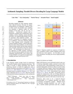 Arithmetic Sampling: Parallel Diverse Decoding for Large Language Models