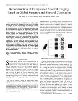 Reconstruction of compressed spectral imaging based on global structure
  and spectral correlation