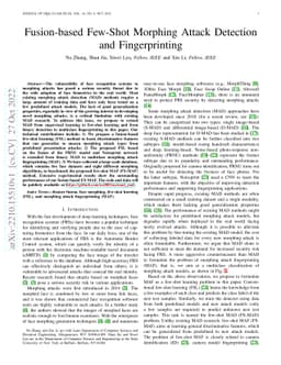 Fusion-based Few-Shot Morphing Attack Detection and Fingerprinting