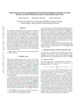 Exploiting spatial information with the informed complex-valued spatial
  autoencoder for target speaker extraction