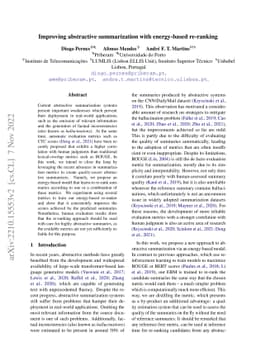 Improving abstractive summarization with energy-based re-ranking