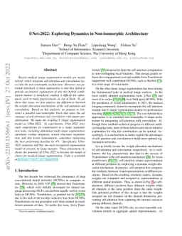 UNet-2022: Exploring Dynamics in Non-isomorphic Architecture