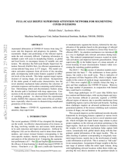 Full-scale Deeply Supervised Attention Network for Segmenting COVID-19
  Lesions