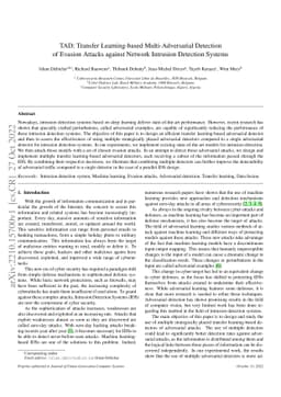 TAD: Transfer Learning-based Multi-Adversarial Detection of Evasion
  Attacks against Network Intrusion Detection Systems