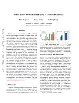 Do Pre-trained Models Benefit Equally in Continual Learning?