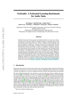FedAudio: A Federated Learning Benchmark for Audio Tasks