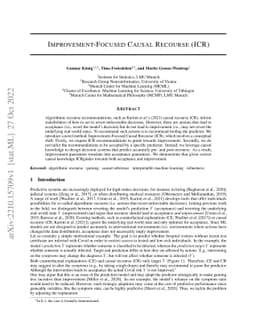 Improvement-Focused Causal Recourse (ICR)