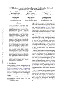 QUILL: Query Intent with Large Language Models using Retrieval
  Augmentation and Multi-stage Distillation