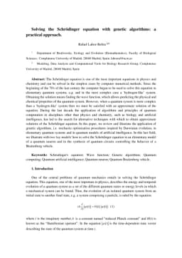 Solving the Schrodinger equation with genetic algorithms: a practical
  approach