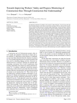 Towards Improving Workers' Safety and Progress Monitoring of
  Construction Sites Through Construction Site Understanding
