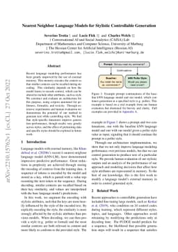 Nearest Neighbor Language Models for Stylistic Controllable Generation