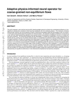 Adaptive physics-informed neural operator for coarse-grained
  non-equilibrium flows