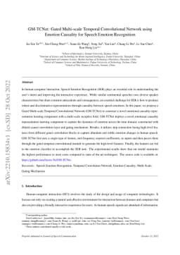 GM-TCNet: Gated Multi-scale Temporal Convolutional Network using Emotion
  Causality for Speech Emotion Recognition