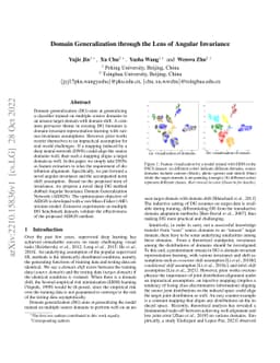 Domain Generalization through the Lens of Angular Invariance
