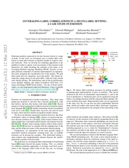 Leveraging Label Correlations in a Multi-label Setting: A Case Study in
  Emotion