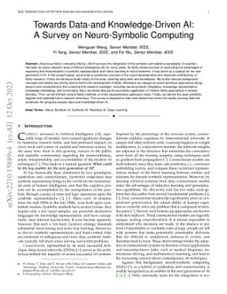Towards Data-and Knowledge-Driven Artificial Intelligence: A Survey on
  Neuro-Symbolic Computing