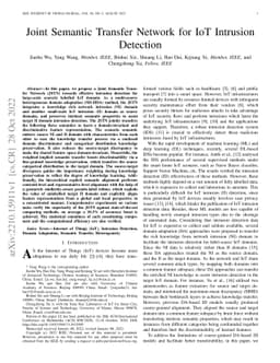 Joint Semantic Transfer Network for IoT Intrusion Detection