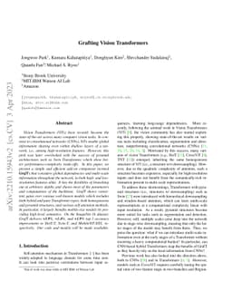 Grafting Vision Transformers