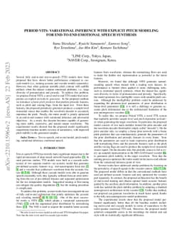 Period VITS: Variational Inference with Explicit Pitch Modeling for
  End-to-end Emotional Speech Synthesis