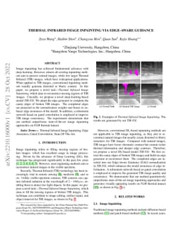Thermal Infrared Image Inpainting via Edge-Aware Guidance