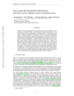 Localized Randomized Smoothing for Collective Robustness Certification
