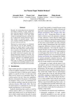Are Neural Topic Models Broken?