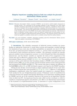 Adaptive importance sampling based on fault tree analysis for piecewise
  deterministic Markov process