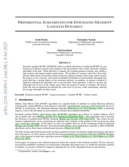 Preferential Subsampling for Stochastic Gradient Langevin Dynamics