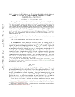 Convergence analysis of a quasi-Monte Carlo-based deep learning
  algorithm for solving partial differential equations