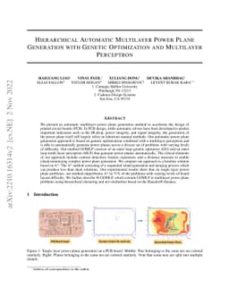 Hierarchical Automatic Power Plane Generation with Genetic Optimization
  and Multilayer Perceptron