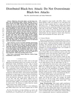 Distributed Black-box Attack: Do Not Overestimate Black-box Attacks