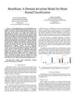 HeartSiam: A Domain Invariant Model for Heart Sound Classification