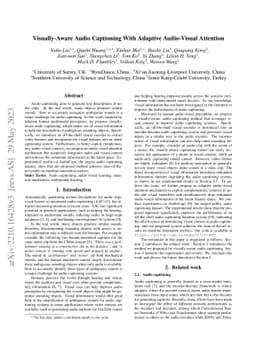 Visually-Aware Audio Captioning With Adaptive Audio-Visual Attention