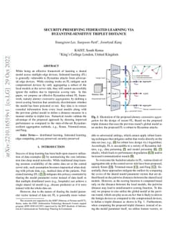 Security-Preserving Federated Learning via Byzantine-Sensitive Triplet
  Distance