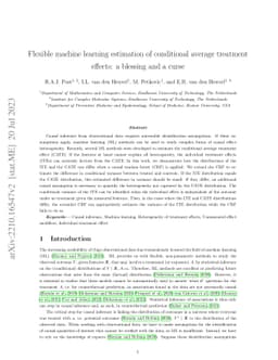 Flexible machine learning estimation of conditional average treatment
  effects: a blessing and a curse