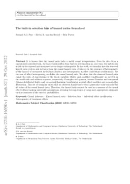The built-in selection bias of hazard ratios formalized