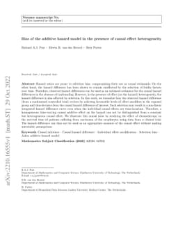 Bias of the additive hazard model in the presence of causal effect
  heterogeneity