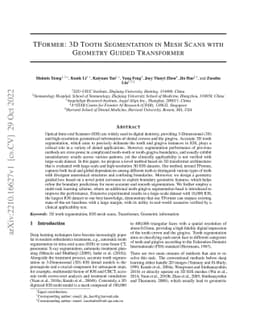 TFormer: 3D Tooth Segmentation in Mesh Scans with Geometry Guided
  Transformer
