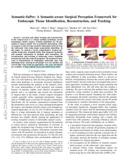 Semantic-SuPer: A Semantic-aware Surgical Perception Framework for
  Endoscopic Tissue Identification, Reconstruction, and Tracking