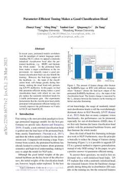 Parameter-Efficient Tuning Makes a Good Classification Head