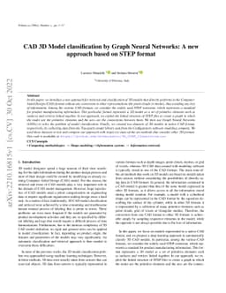 CAD 3D Model classification by Graph Neural Networks: A new approach
  based on STEP format