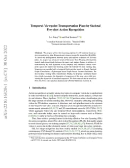 Temporal-Viewpoint Transportation Plan for Skeletal Few-shot Action
  Recognition