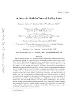 A Solvable Model of Neural Scaling Laws