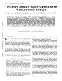 Time-aware Metapath Feature Augmentation for Ponzi Detection in Ethereum