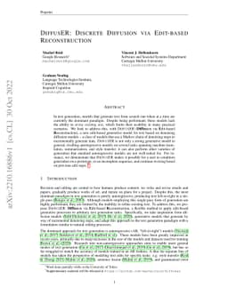 DiffusER: Discrete Diffusion via Edit-based Reconstruction