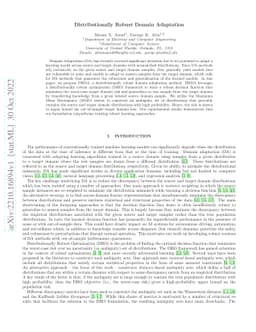 Distributionally Robust Domain Adaptation