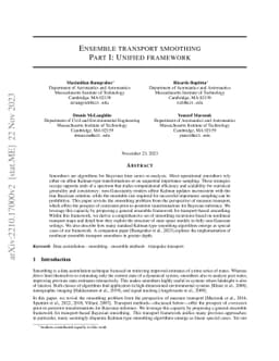 Ensemble transport smoothing. Part I: Unified framework